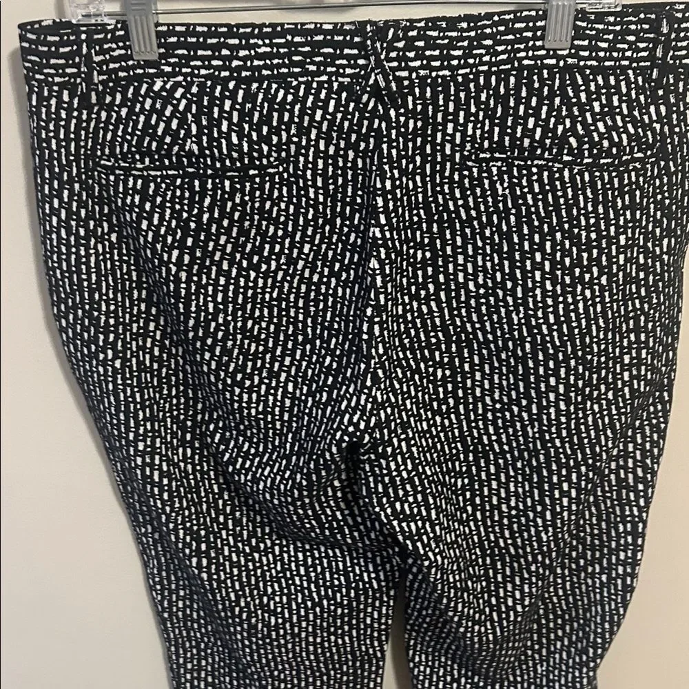 Topman Skinny Smart Trousers Black White Textured Print 34x32